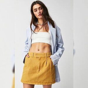 Free People Dahlia Mini Skirt M 8 Women's Casual Mid Rise Boho Short NEW 33679